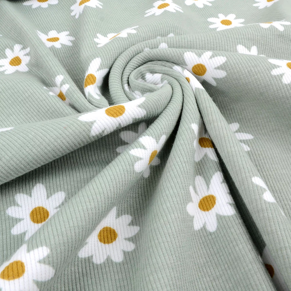 Bio RippJersey Gänseblümchen MINT