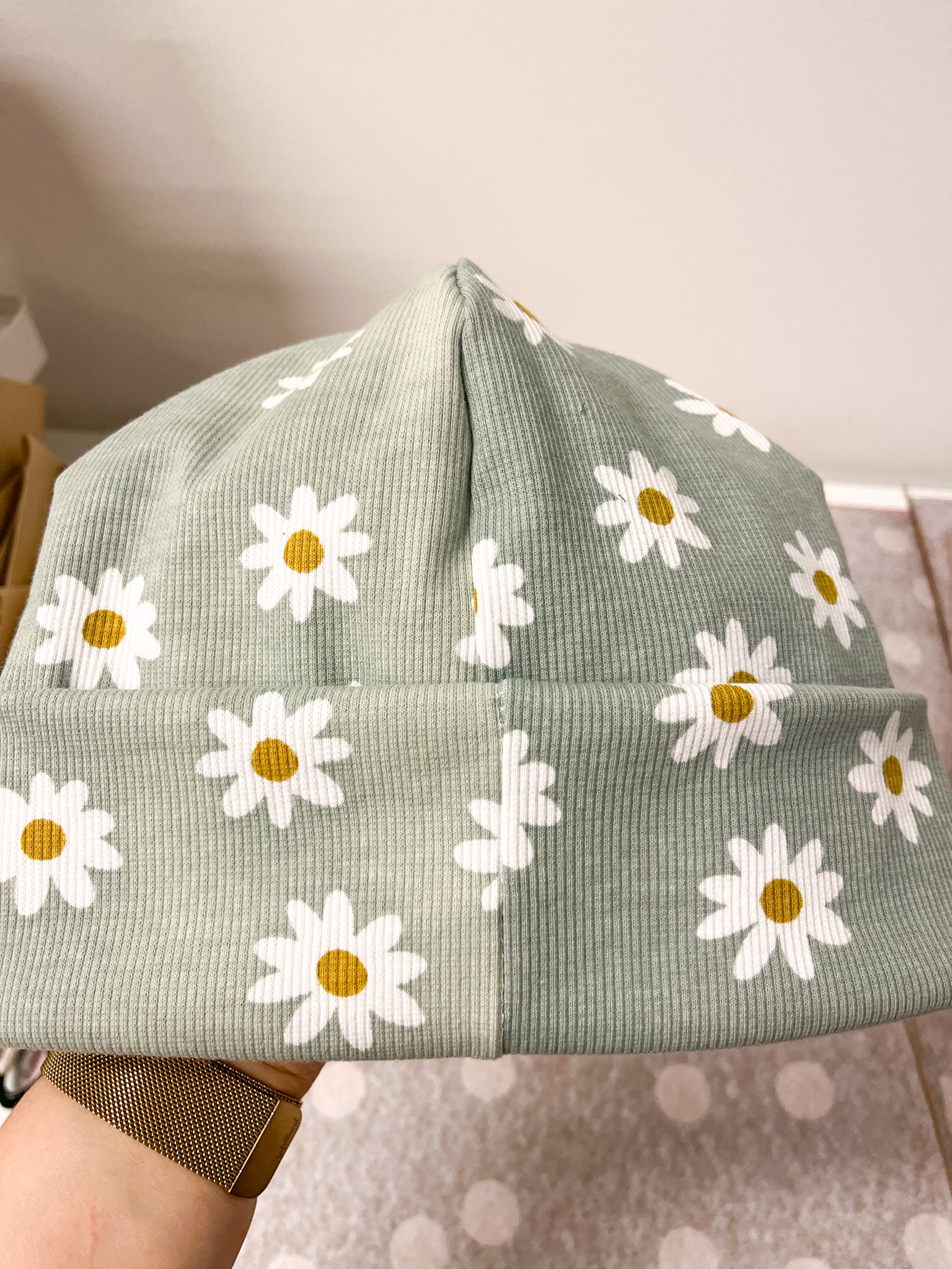 Hipster Beanie GänseBlümchen trifft auf DackelGewackel